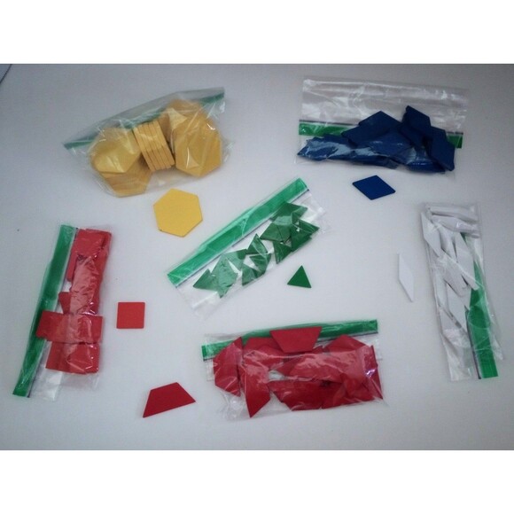 Melissa and Doug Wooden Pattern Blocks & Boards Tray Educational Wooden Toy Game - Picture 3 of 4